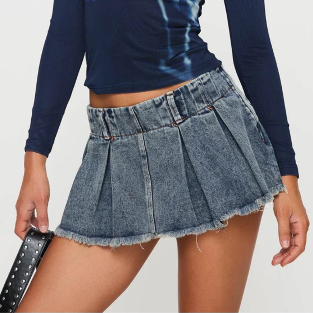 ALLURE 90'S MINI SKORT FADED DENIM US 4 - Lioness Princess Polly